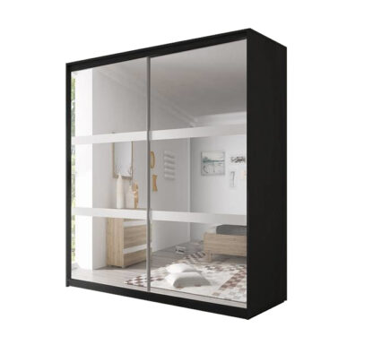 Dressing Ovidiu 10, 203x218x61 cm, negru - imagine 2