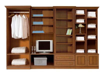 Bibliotecă living Wiki B, nuc închis - imagine 2