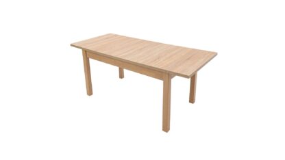 Set masa extensibila 140x180cm cu 6 scaune tapitate, MB-21 Modena1 si S-38 Boss10 S6, sonoma, lemn masiv de fag, stofa - imagine 5