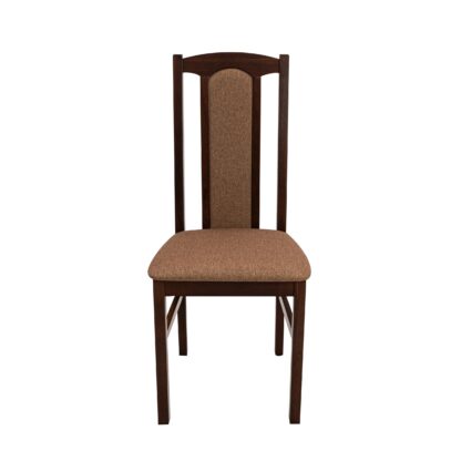 Set masa extensibila 140 x 180 cm cu 6 scaune tapitate, MB-21 Modena1 si S-37 Boss7 O15, nuc, lemn masiv de fag, stofa - imagine 6