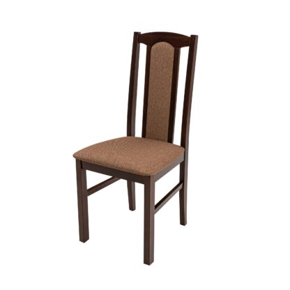 Set masa extensibila 140 x 180 cm cu 6 scaune tapitate, MB-21 Modena1 si S-37 Boss7 O15, nuc, lemn masiv de fag, stofa - imagine 10
