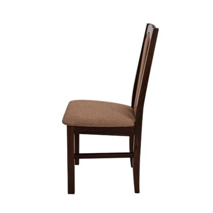 Set masa extensibila 140 x 180 cm cu 6 scaune tapitate, MB-21 Modena1 si S-37 Boss7 O15, nuc, lemn masiv de fag, stofa - imagine 9