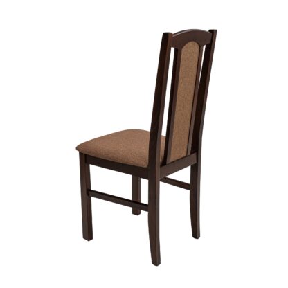 Set masa extensibila 140 x 180 cm cu 6 scaune tapitate, MB-21 Modena1 si S-37 Boss7 O15, nuc, lemn masiv de fag, stofa - imagine 8