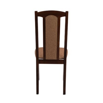 Set masa extensibila 140 x 180 cm cu 6 scaune tapitate, MB-21 Modena1 si S-37 Boss7 O15, nuc, lemn masiv de fag, stofa - imagine 7