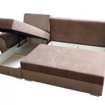 Coltar coltar Tesa Aston, stanga, Culoare Bej/Maro, 260 x 158 cm - imagine 2