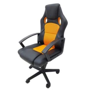 Scaun birou S-109, portocaliu + negru