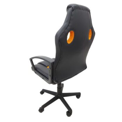 Scaun birou S-109, portocaliu + negru - imagine 4