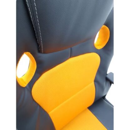 Scaun birou S-109, portocaliu + negru - imagine 6