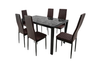 Set masă cu 6 scaune, MBS-21 Maro