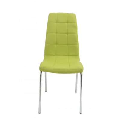Set 4 scaune bucatarie S-02, culoare Verde, Metal cromat - imagine 5
