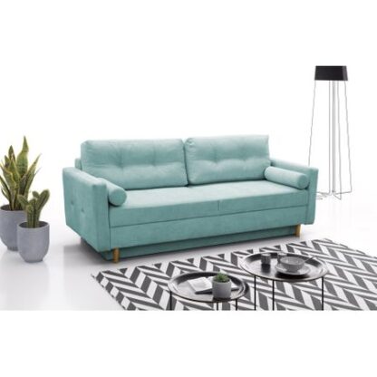 CANAPEA CASANDRA, CULOARE TURCOAZ, 216 X 74 X 100 CM - imagine 2