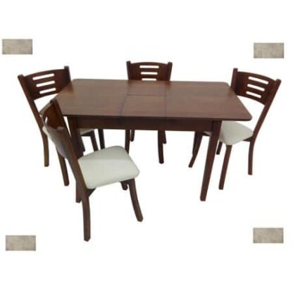 Set masa extensibila cu 4 scaune, M 249 Walnut
