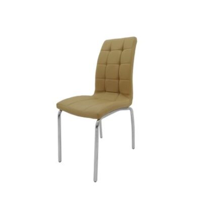 Set 4 scaune bucătărie S-02, culoare camel - imagine 2