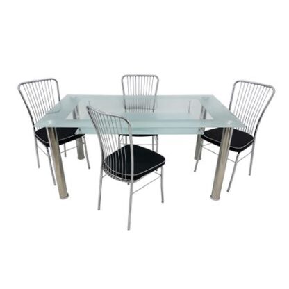 Set masă cu 4 scaune, MB-30 cu S-116 negru