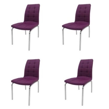 Set 4 scaune bucătărie S-02, culoare lila