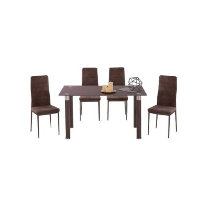 Set masă cu 4 scaune MBS-29, culoare maro