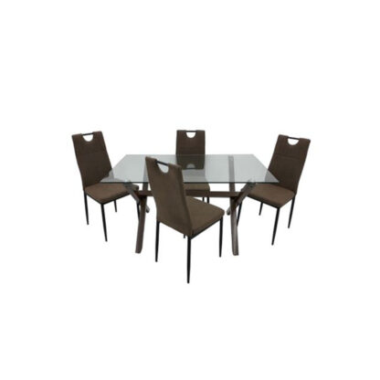 Set masă cu 4 scaune, MB-52 maro