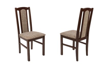 Set masa extensibila 120x150cm cu 6 scaune tapitate, MB-13 Max5 si S-37 Boss7 O2, nuc, lemn masiv, stofa - imagine 11