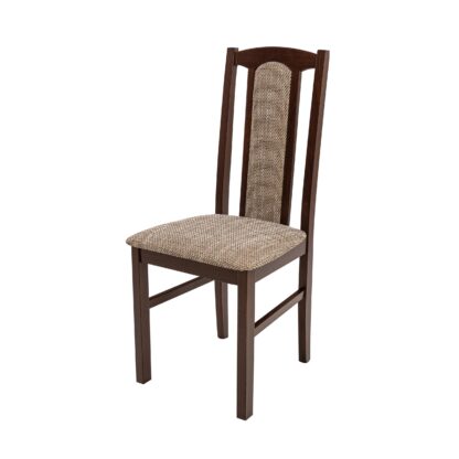 Set masa extensibila 120x150cm cu 6 scaune tapitate, MB-13 Max5 si S-37 Boss7 O2, nuc, lemn masiv, stofa - imagine 9