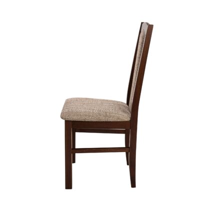 Set masa extensibila 120x150cm cu 6 scaune tapitate, MB-13 Max5 si S-37 Boss7 O2, nuc, lemn masiv, stofa - imagine 8