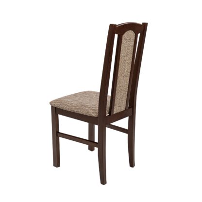 Set masa extensibila 120x150cm cu 6 scaune tapitate, MB-13 Max5 si S-37 Boss7 O2, nuc, lemn masiv, stofa - imagine 7