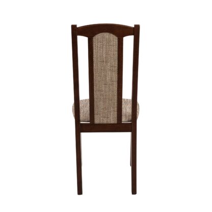 Set masa extensibila 120x150cm cu 6 scaune tapitate, MB-13 Max5 si S-37 Boss7 O2, nuc, lemn masiv, stofa - imagine 6
