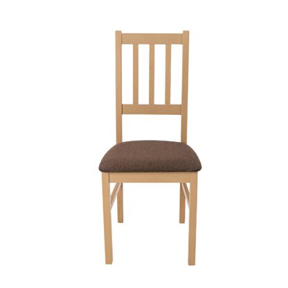 Set masa extensibila 140x180cm cu 6 scaune tapitate, MB-21 Modena1 si S-38 Boss10 S6, sonoma, lemn masiv de fag, stofa - imagine 7