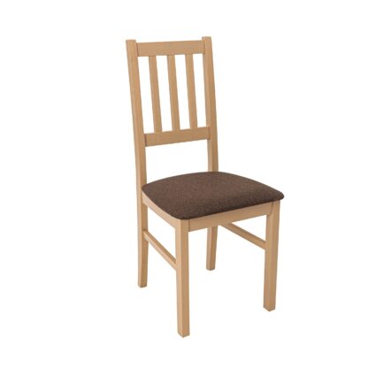 Set masa extensibila 140x180cm cu 6 scaune tapitate, MB-21 Modena1 si S-38 Boss10 S6, sonoma, lemn masiv de fag, stofa - imagine 6