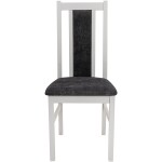 Set masa extensibila 120x150cm cu 4 scaune tapitate, MB-13 Max5 si S-38 Boss14 B24Z, alb, lemn masiv de fag, stofa - imagine 7