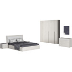Dormitor Sefura Olmo, Dulap, Pat, 2 noptiere, comoda - imagine 2
