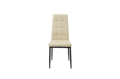 Scaun bucătărie S-119 crem piele ecologica - imagine 3
