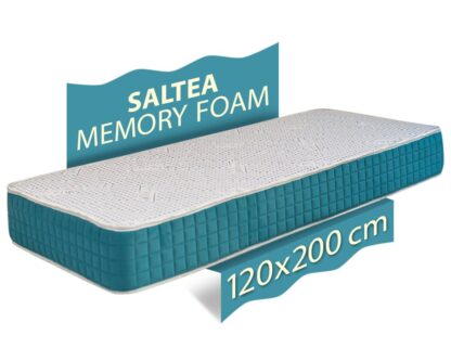 Saltea ortopedica Memory Foam, 120x200x23 cm, spuma poliuretanica cu memorie, fir cu ioni de argint , ferma