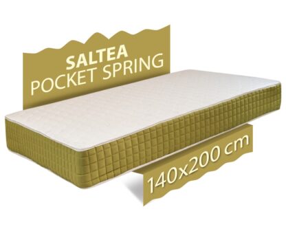 Saltea ortopedica Pocket Spring, 140x200x24 cm ,cu arcuri individuale, reversibila, fermitate medie