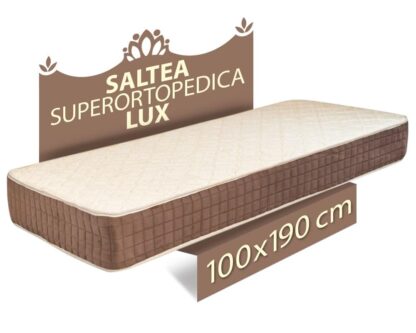 Saltea ortopedica Lux, 100x190x23 cm, cu plasa de arcuri, reversibila, sistem de aerisire, ferma
