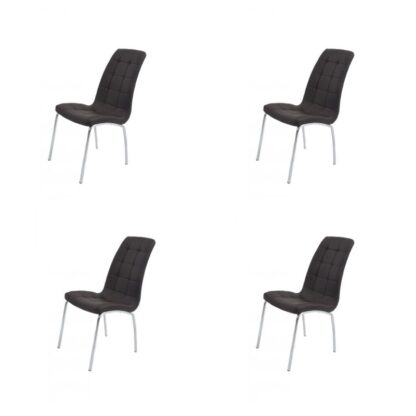 Set 4 scaune bucatarie S-02, maro, 41x98x43 cm