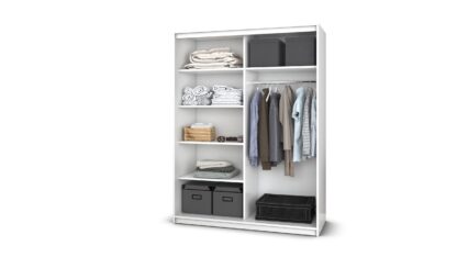 Dressing Gabriel cu oglinda, 150x200x61 cm, alb - imagine 4