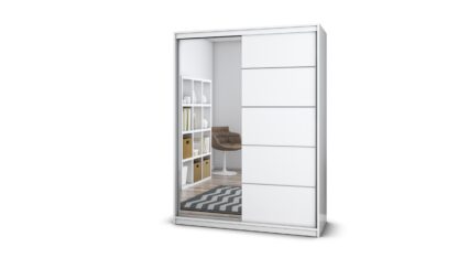 Dressing Gabriel cu oglinda, 150x200x61 cm, alb - imagine 2