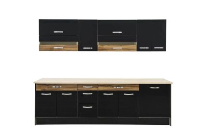 Bucatarie Florenta MDF negru lucios