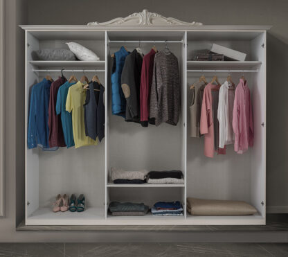 Dormitor Olimp Nero, Dulap, Pat 160 x 200, 2 noptiere, comoda - imagine 5