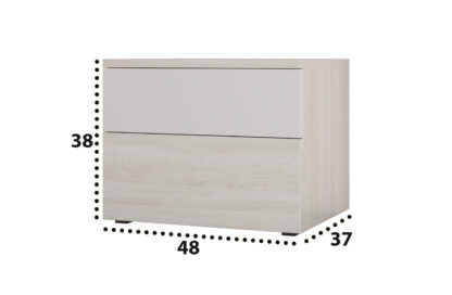 Dormitor Sefura Olmo Rombi, Dulap 240 cm, Pat 160 x 190 cm, 2 noptiere, comoda - imagine 9