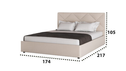 Dormitor Sefura Olmo Rombi, Dulap 240 cm, Pat 160 x 190 cm, 2 noptiere, comoda - imagine 4