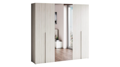 Dormitor Sefura Olmo Rombi, Dulap 240 cm, Pat 160 x 190 cm, 2 noptiere, comoda - imagine 5