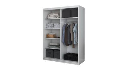 Dressing Gabriel fara oglinda, 150x200x61 cm, alb - imagine 3