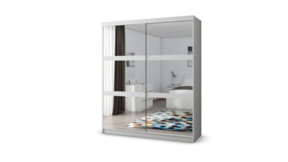 Dressing Ovidiu 10, 183x218x61 cm, alb