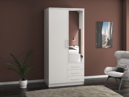 Dressing Stefan 2D , alb, 100x210x64 cm