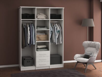 Dressing Stefan 3D , alb 150 x 210 x 64 cm - imagine 2