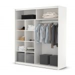 Dressing Radu Cu Print, Alb, 204x218x58 cm, Usi culisante - imagine 3