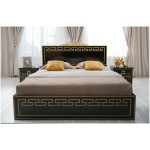 Dormitor Olimp Nero, Dulap, Pat 160 x 200, 2 noptiere, comoda - imagine 2