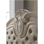 Dormitor Neli, Crem, Pat 160x200 cm, Dulap cu 6 usi, Comoda, 2 Noptiere - imagine 6