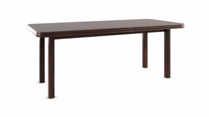 Set masa extensibila 160x200 cm cu 6 scaune tapitate, MB-13 Venus5 O si Havana Roma5, nuc, lemn masiv, stofa - imagine 3